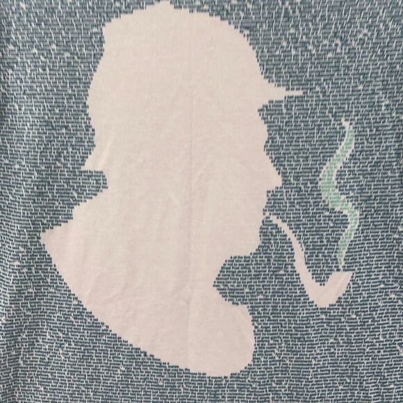 LITOGRAPHS Blouse Womens Large Top Short Sleeve White Blue - Picture 5 of 9